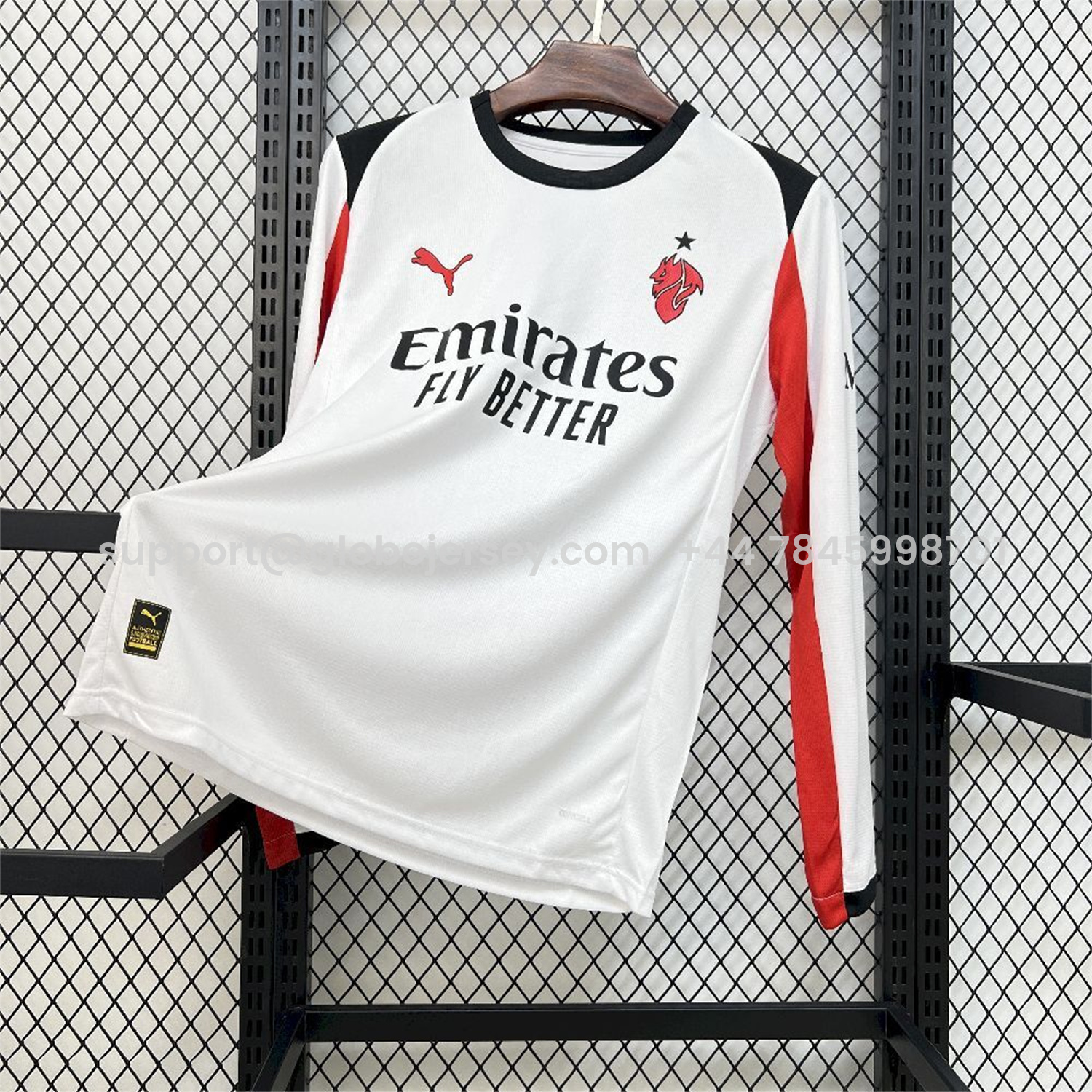 AC Milan 25-26 Away White Long Sleeves Jersey - Fans Version