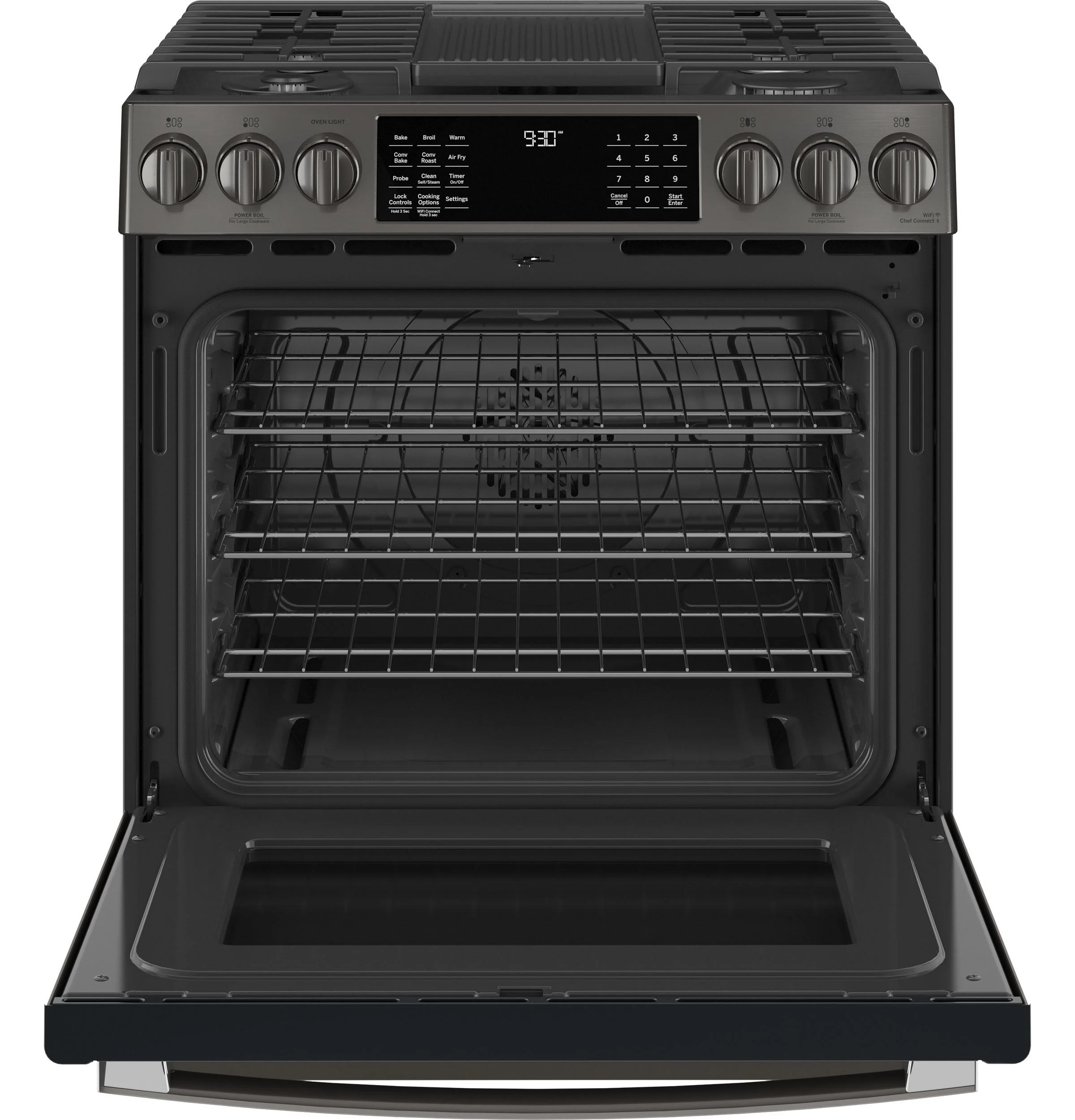 GE APPLIANCES PGS930BPTS slide in gas range