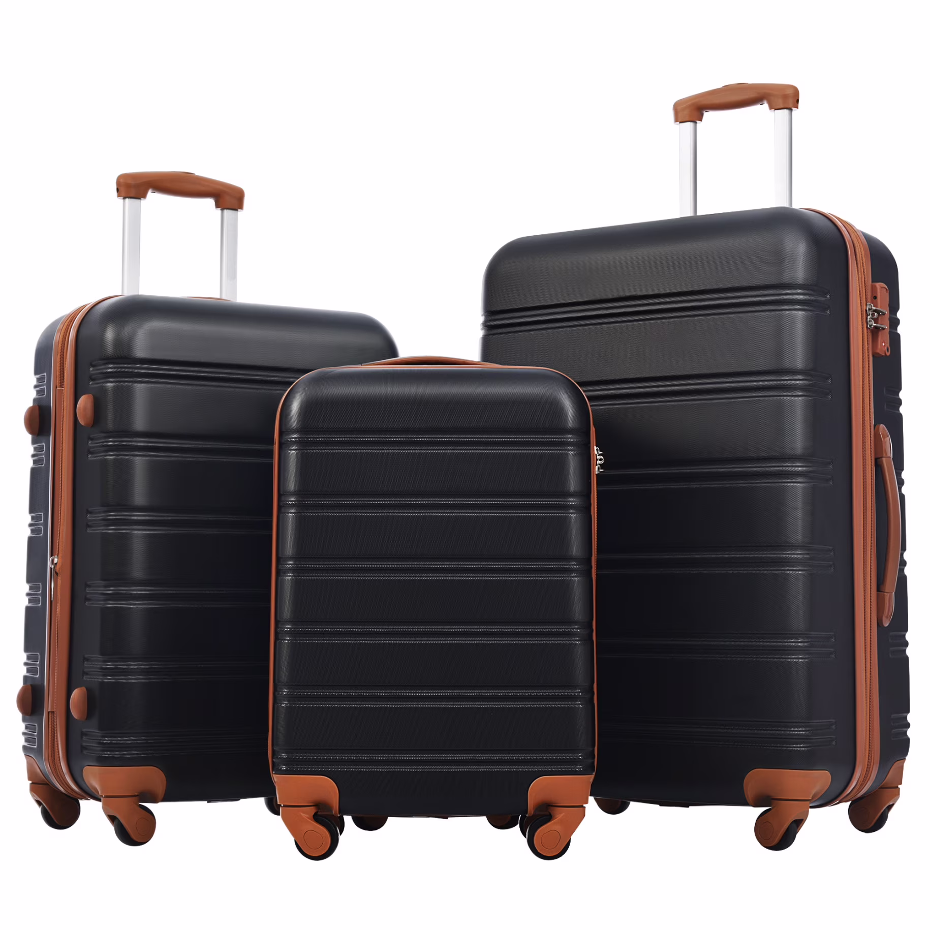 Luggage Sets 3 Piece, Hardside Expandable Ultra Durable PC Lightweight Carry On, Travel Suitcase Set with TSA Lock Spinner Wheels, Multicolor Purple
