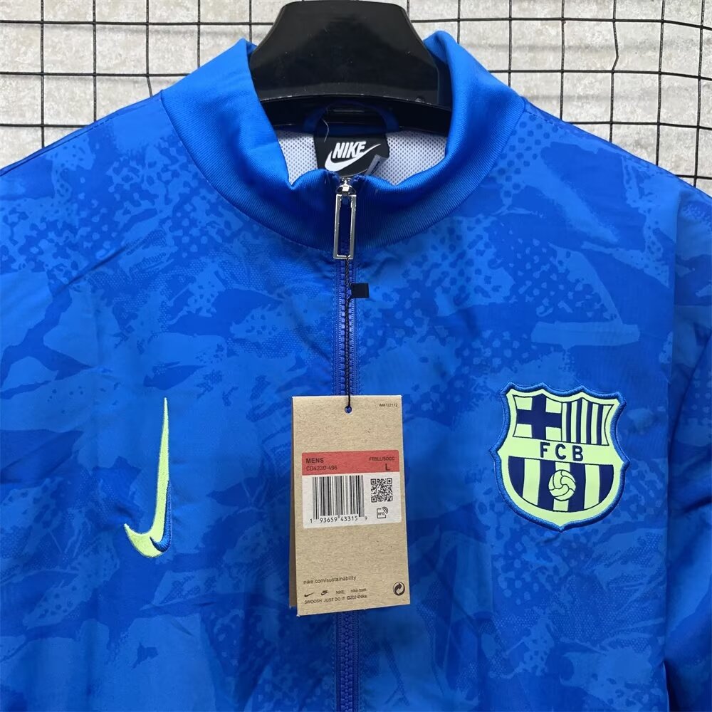 2024/2025 Barcelona Windbreaker Blue Jersey 1:1 Thai Quality
