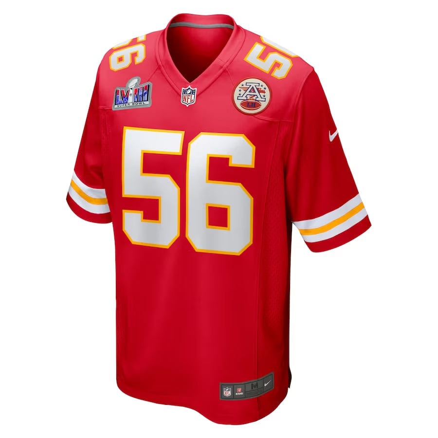 Men's George Karlaftis Kansas City Chiefs  Super Bowl LVIII Game Jersey - Red