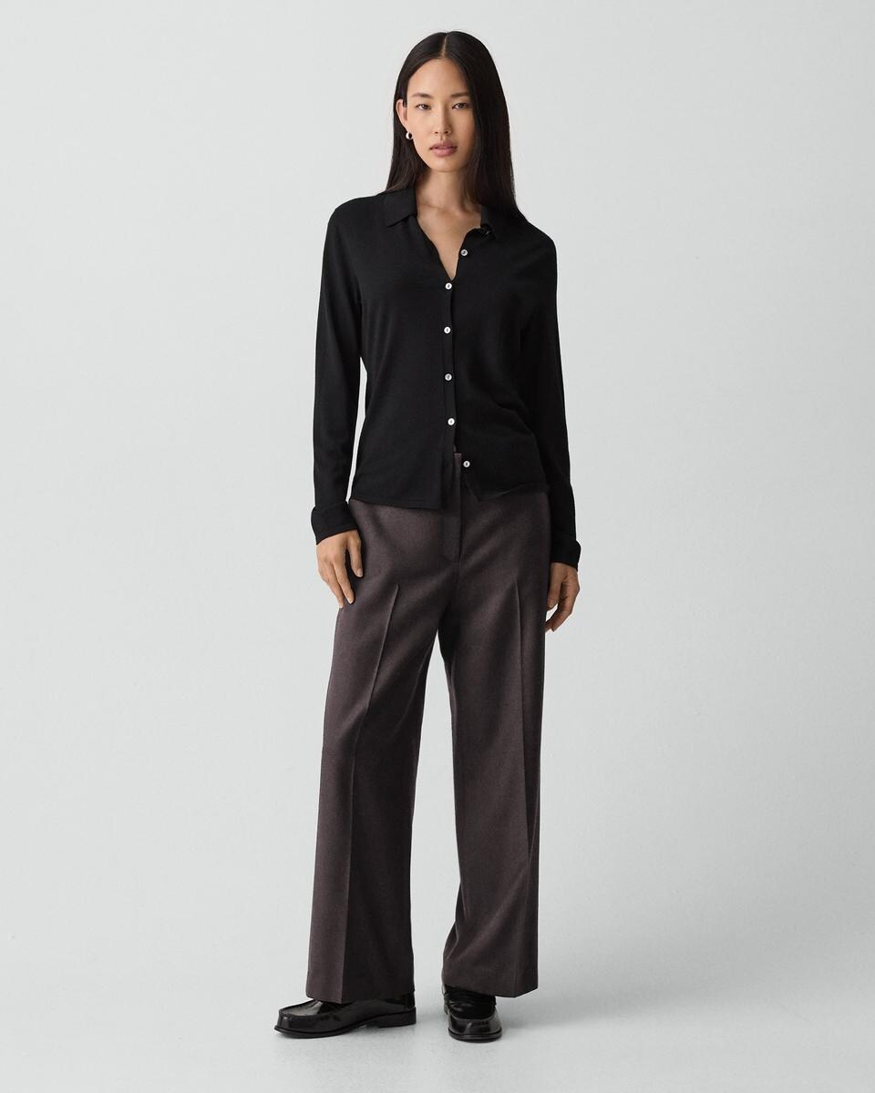 Classic Straight Pant in Sleek Flannel