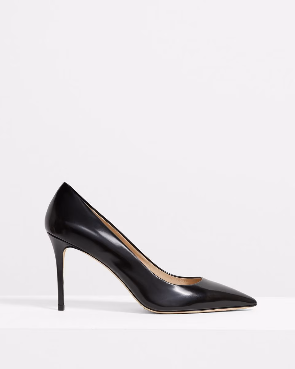 City Pump in Brushed Leather