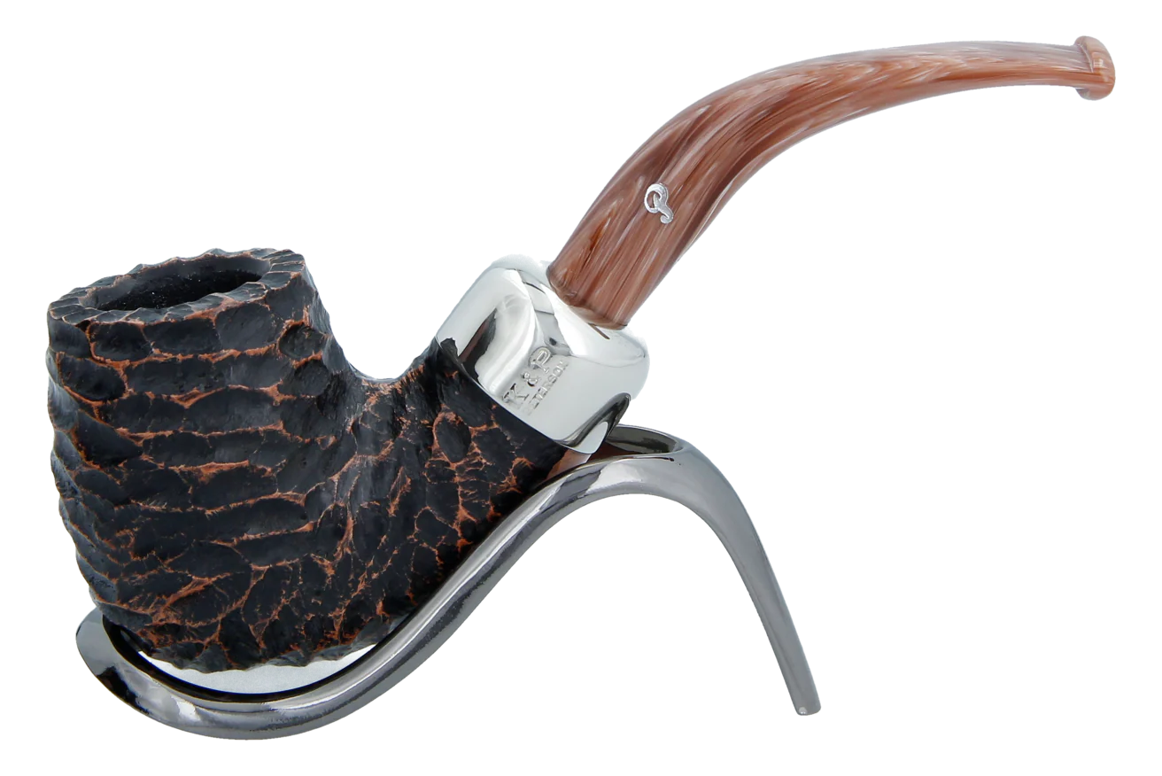 Peterson of Dublin Derry Rusticated Briar Smoking Pipe - Shape XL90 - 9mm