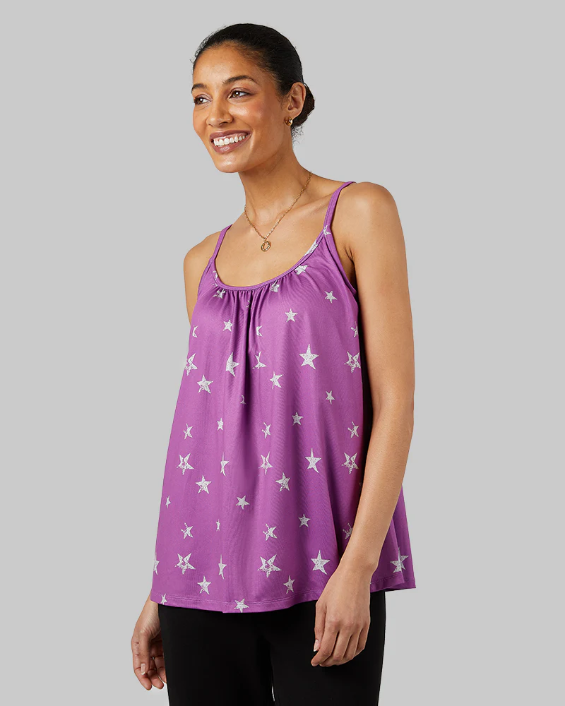 WOMEN'S COOL PRINTED FLOWY BRA CAMI