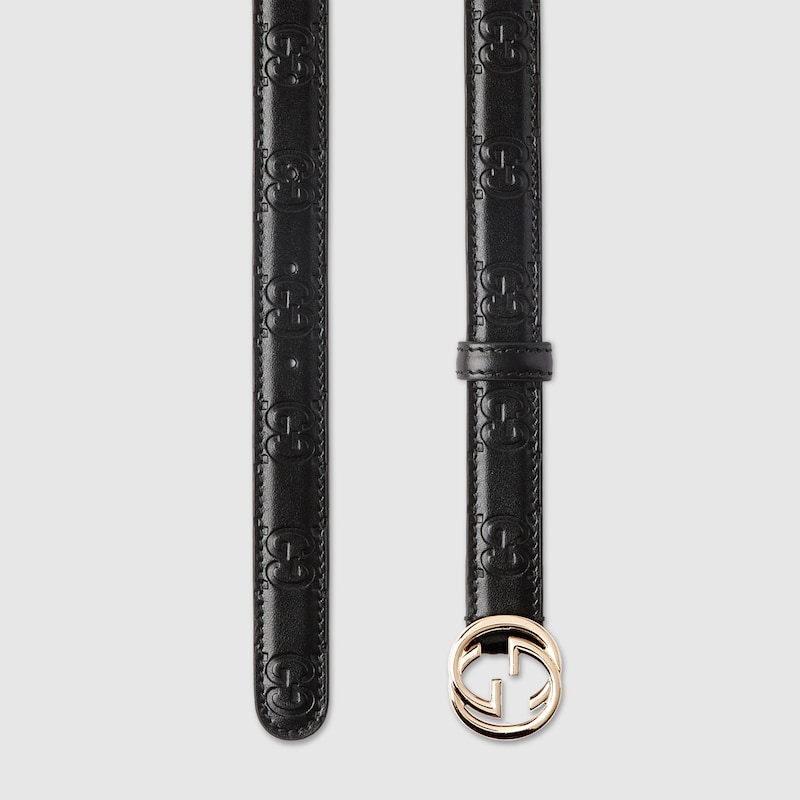 Belt with Interlocking G buckle