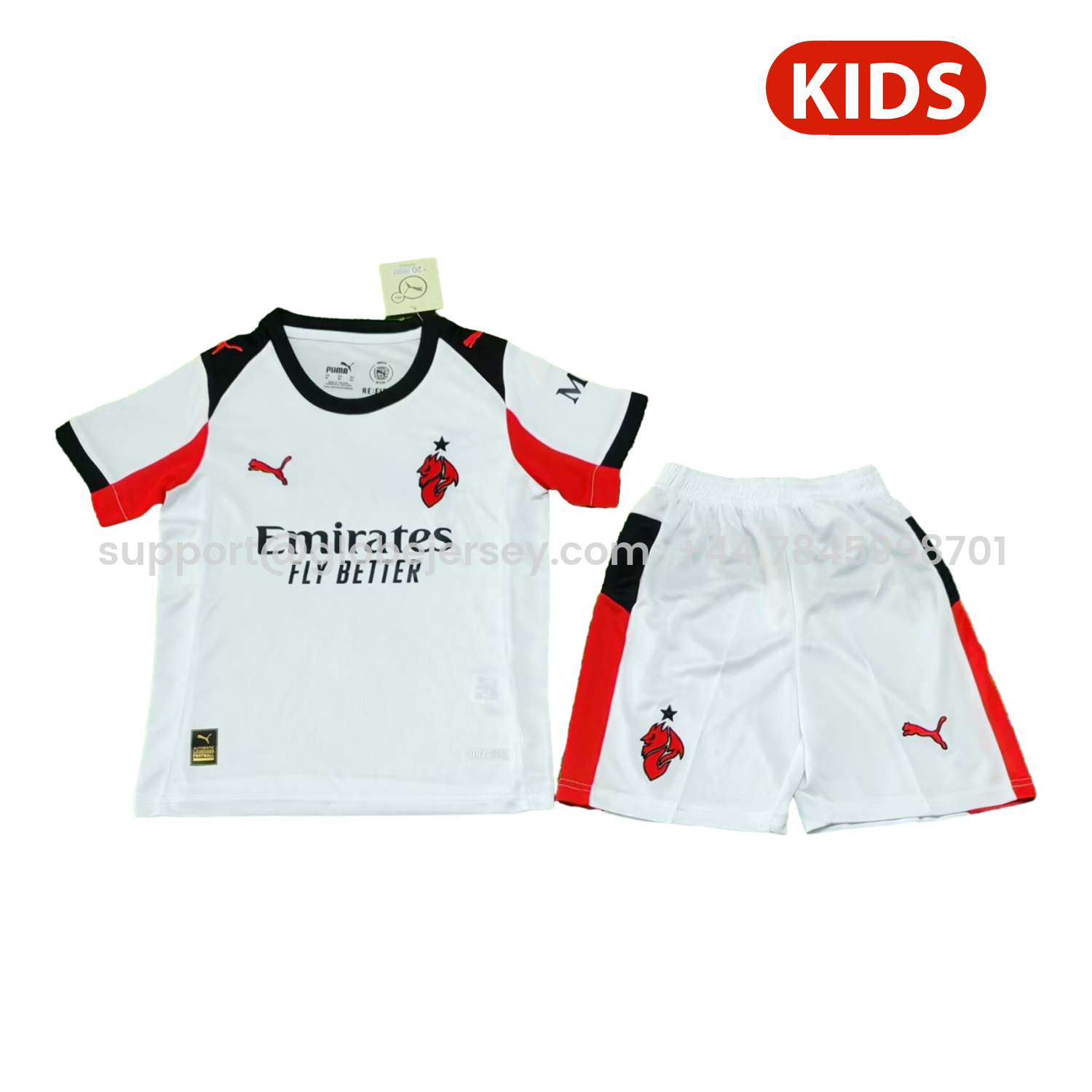 AC Milan 25-26 Away White Kids Kit