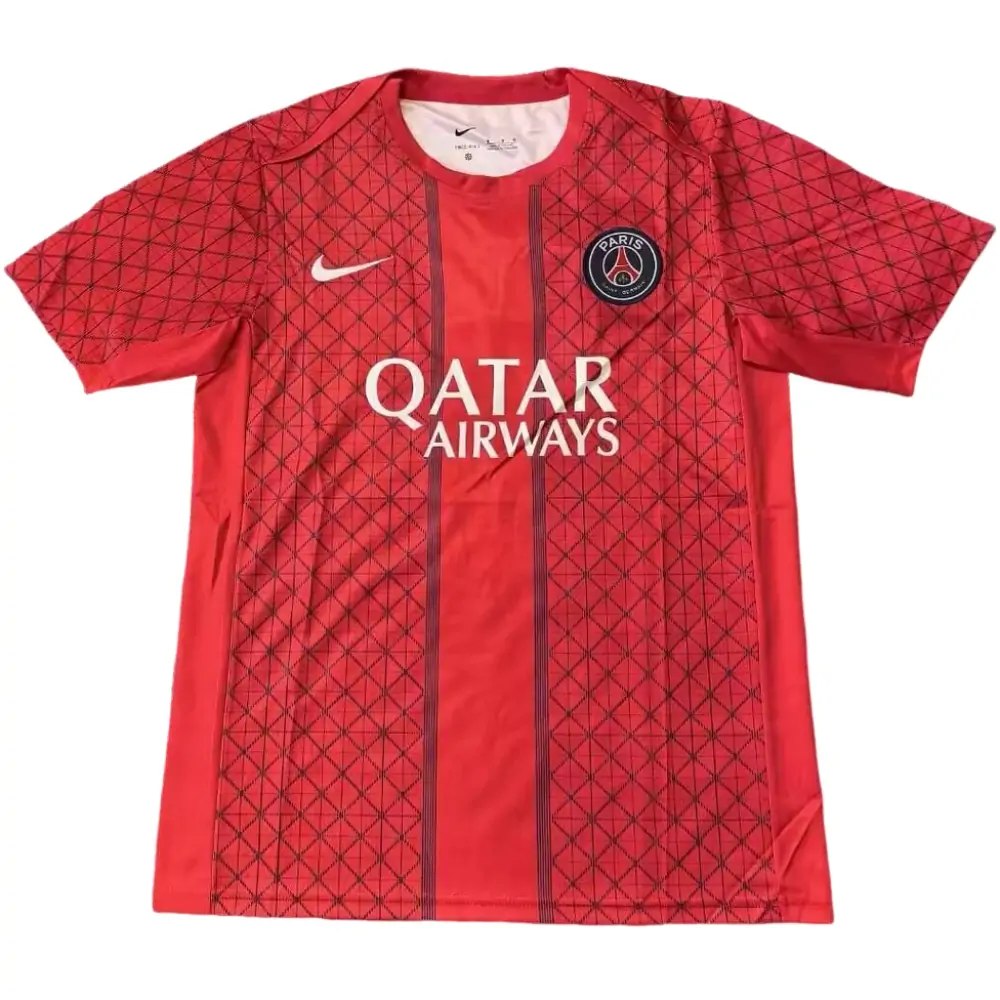 2025-26 Paris pre-match training red jersey - fan version