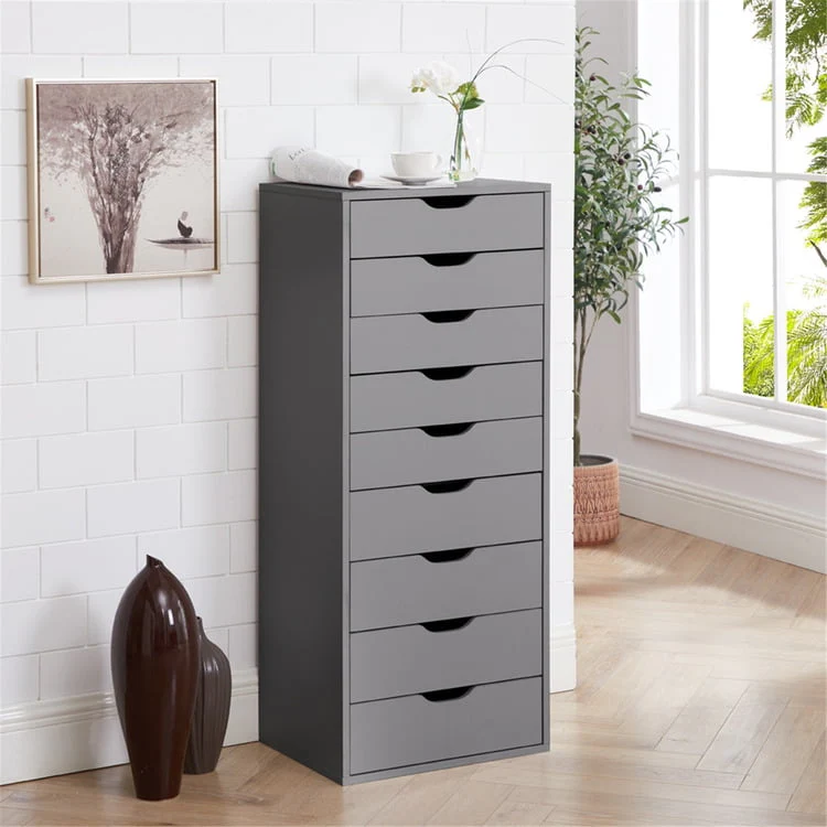 5 Drawer Dresser, Tall Dressers for Bedroom, Kids Dresser with Wheels, Storage Shelves with Drawers, Small Dresser for Closet, Makeup Dresser with 180 lbs Capacity - Black