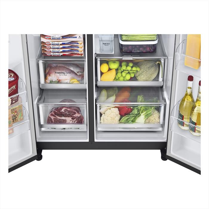 LG - Frigorifero side by side GSXV91MCAE Classe E-Black