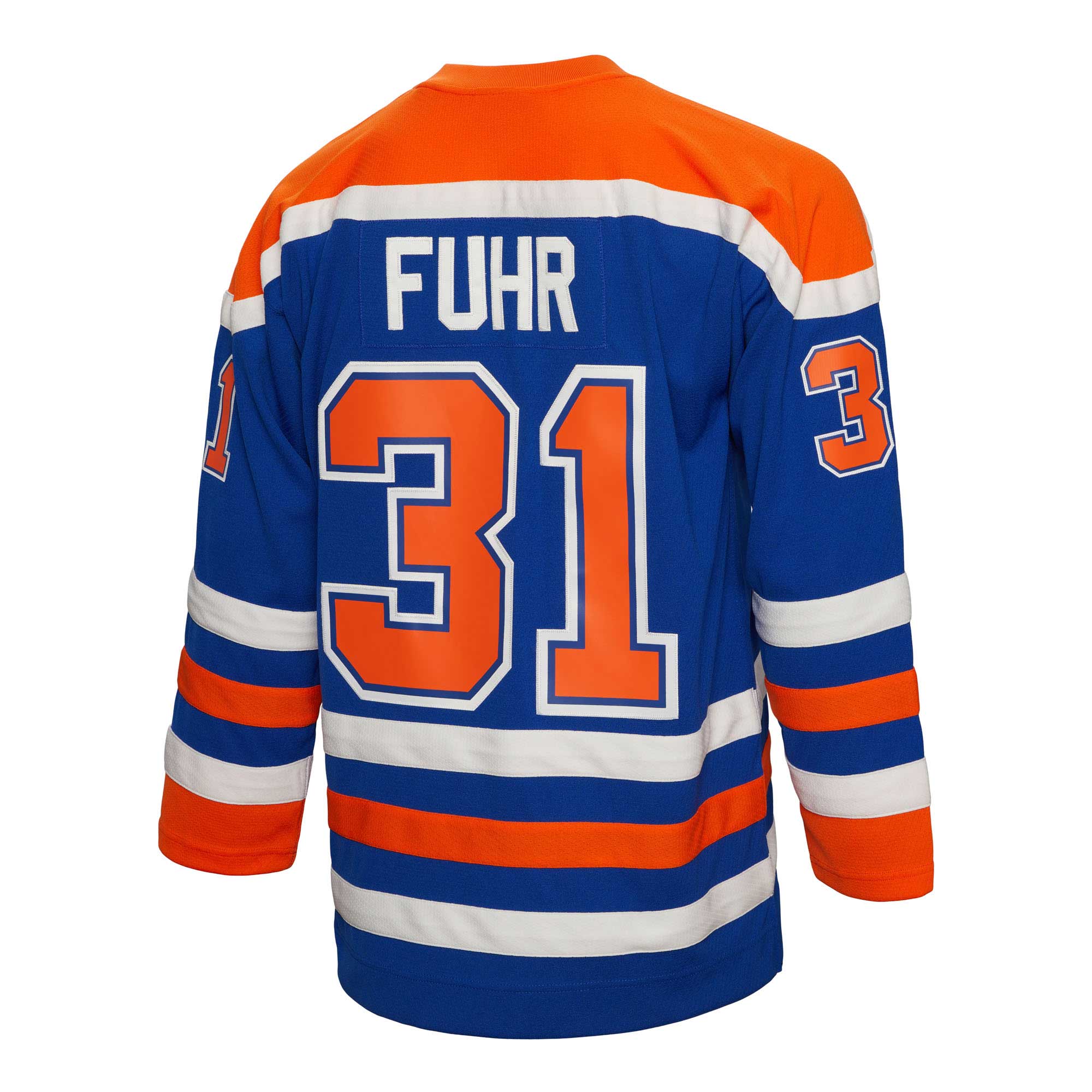 Grant Fuhr Edmonton Oilers Mitchell & Ness  1986/87 Blue Line   Jersey – Royal