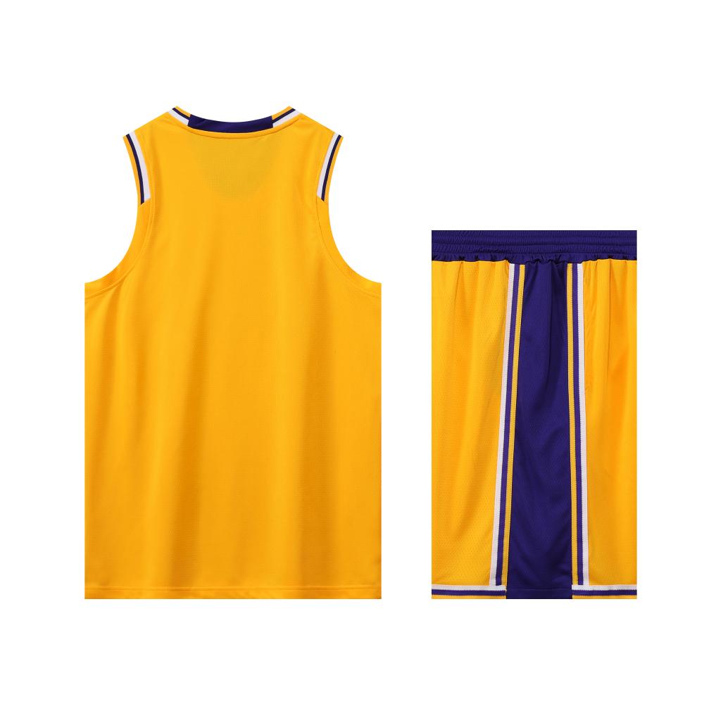 Lakers basketball yellow suit（Customizable name and number）