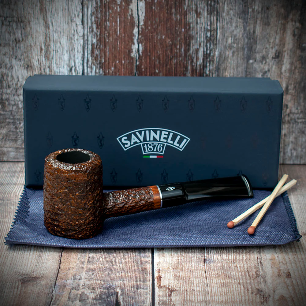 Savinelli Tre Rusticated Briar Pipe - 310