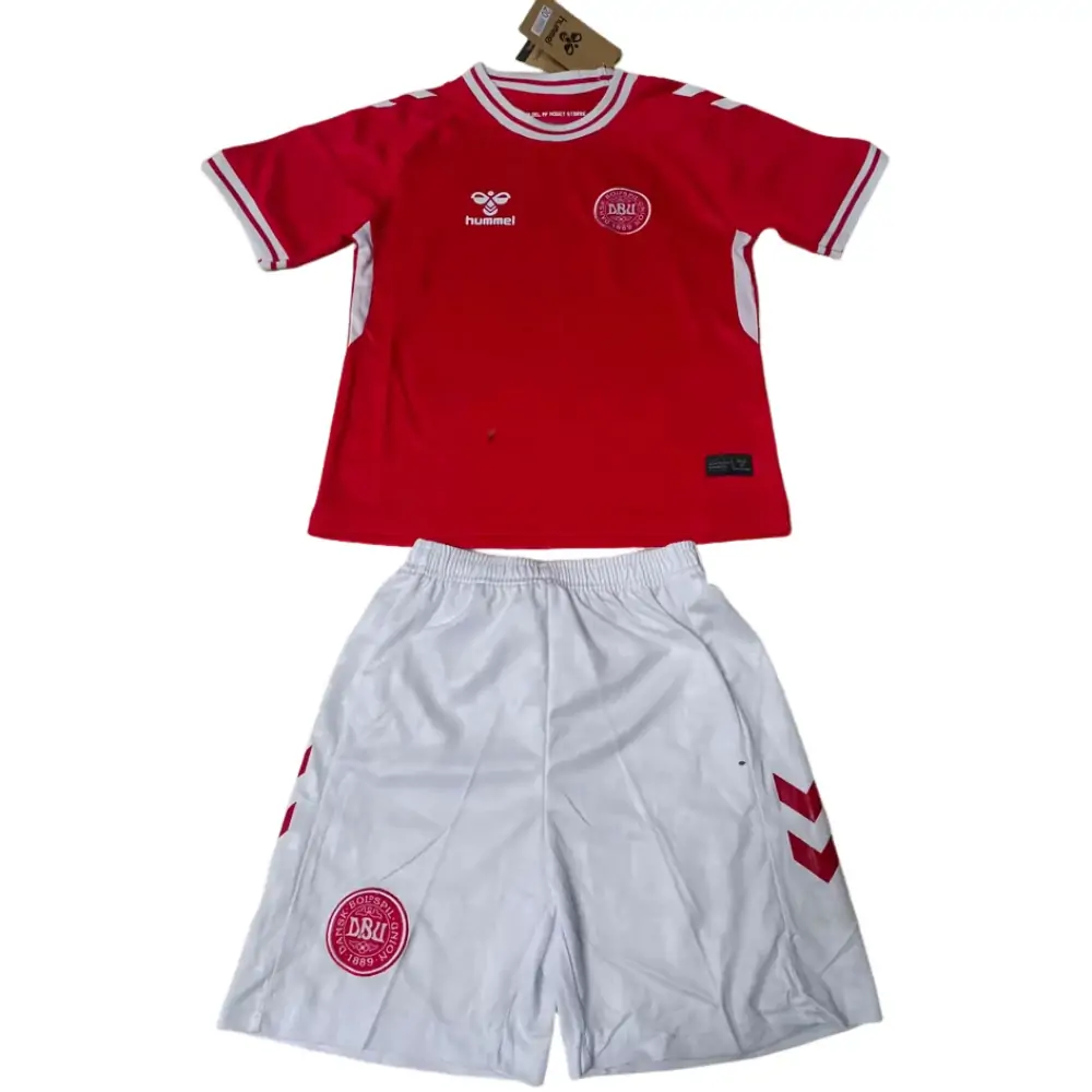 2024-25 Denmark Home Children's Jersey Set - Fans Edition