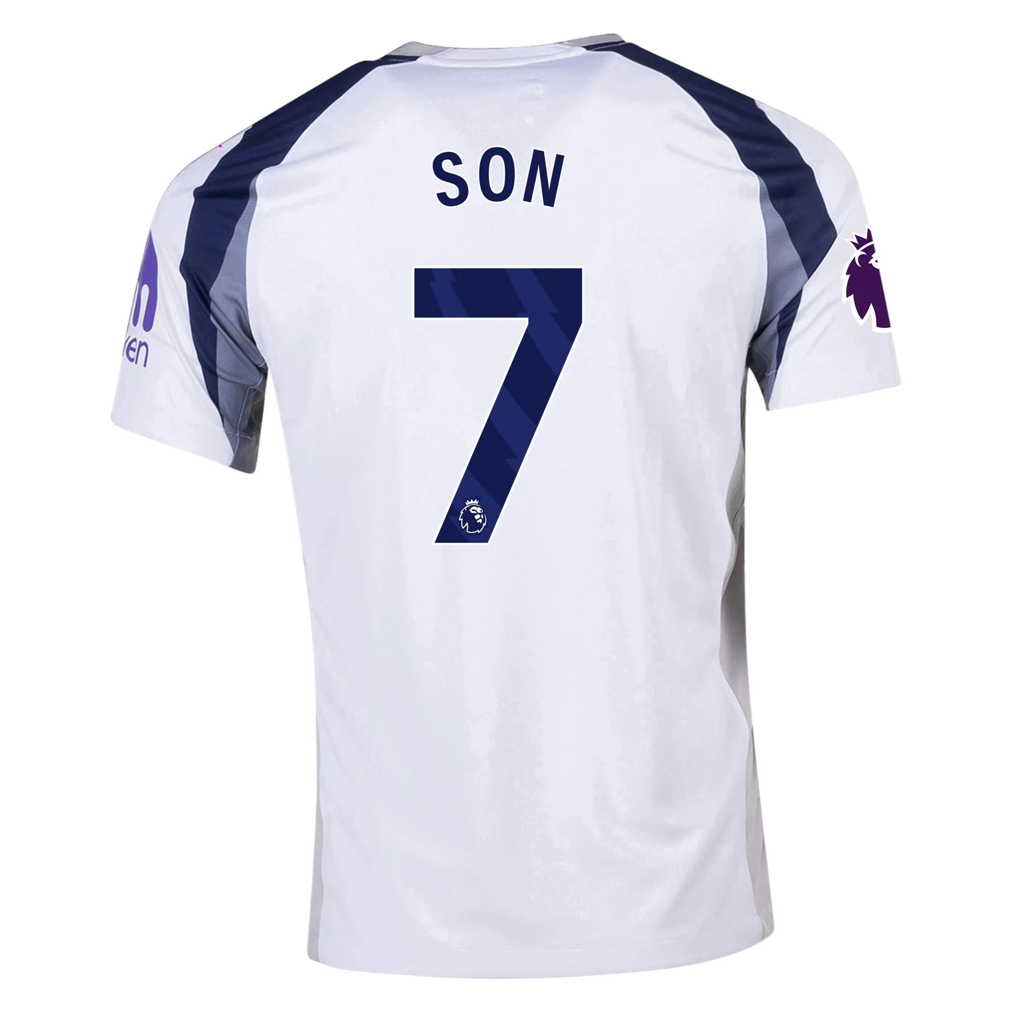 Nike Son Heung-min Tottenham Hotspurs Home Jersey w/ EPL + No Room For Racism Patch 25/26 (White/Iron/Binary Blue)