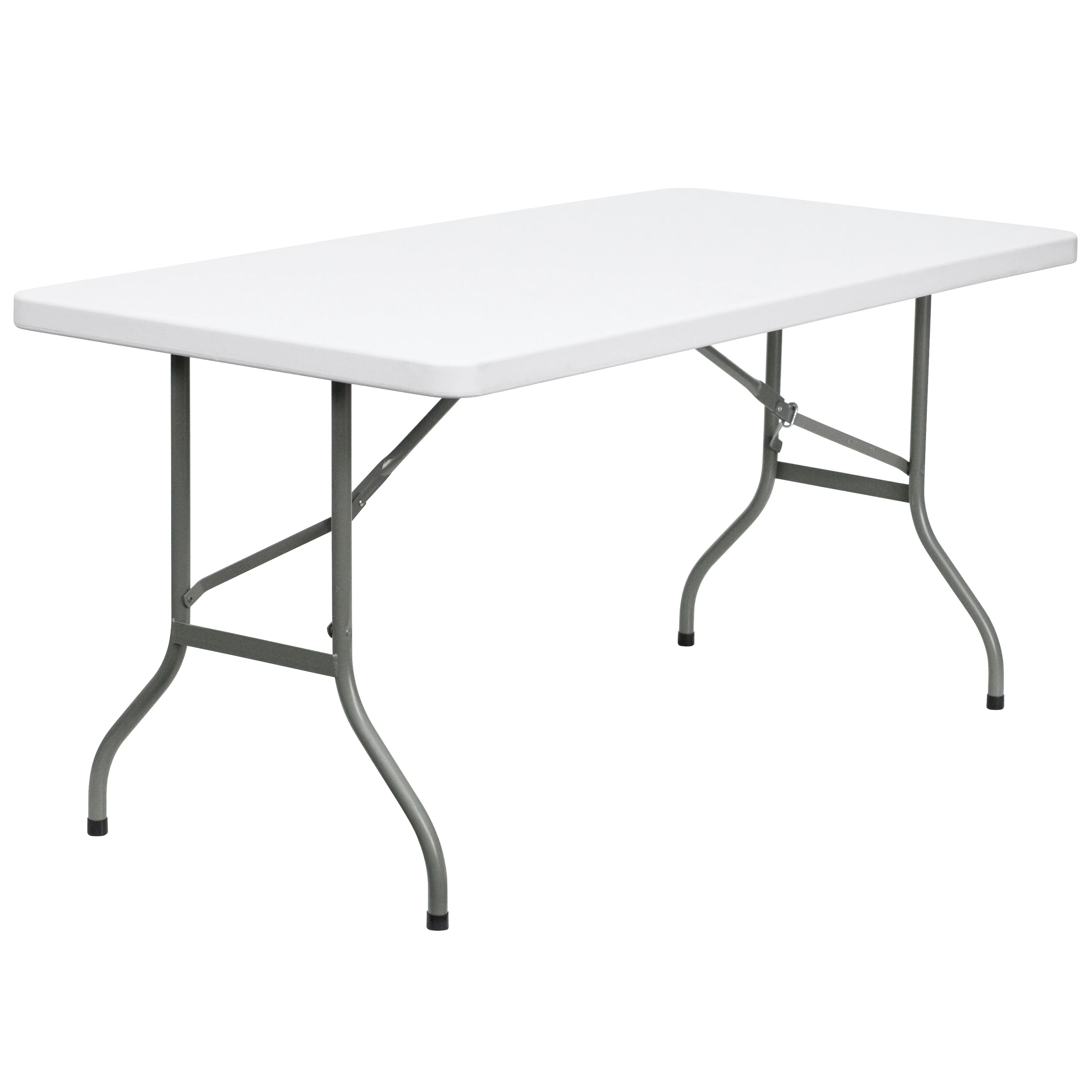 BizChair 5-Foot Granite White Plastic Folding Table