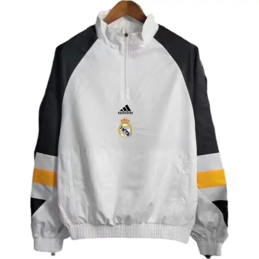 2023/2024 Real Madrid white pullover windbreaker