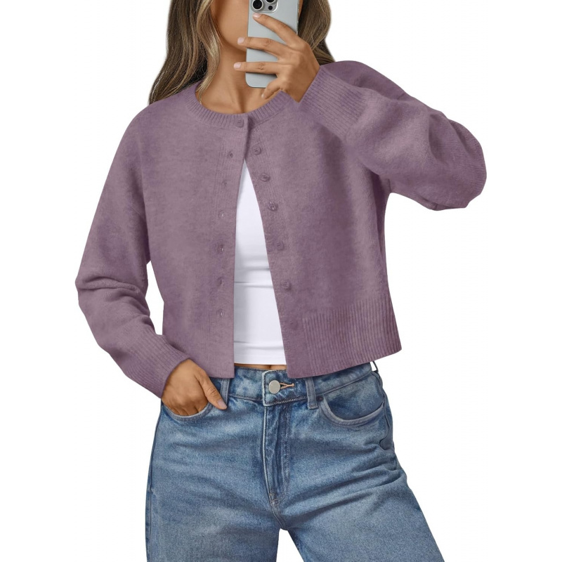 Women's Lightweight Cardigan Cropped Knit Fall Cute Sweaters 2026