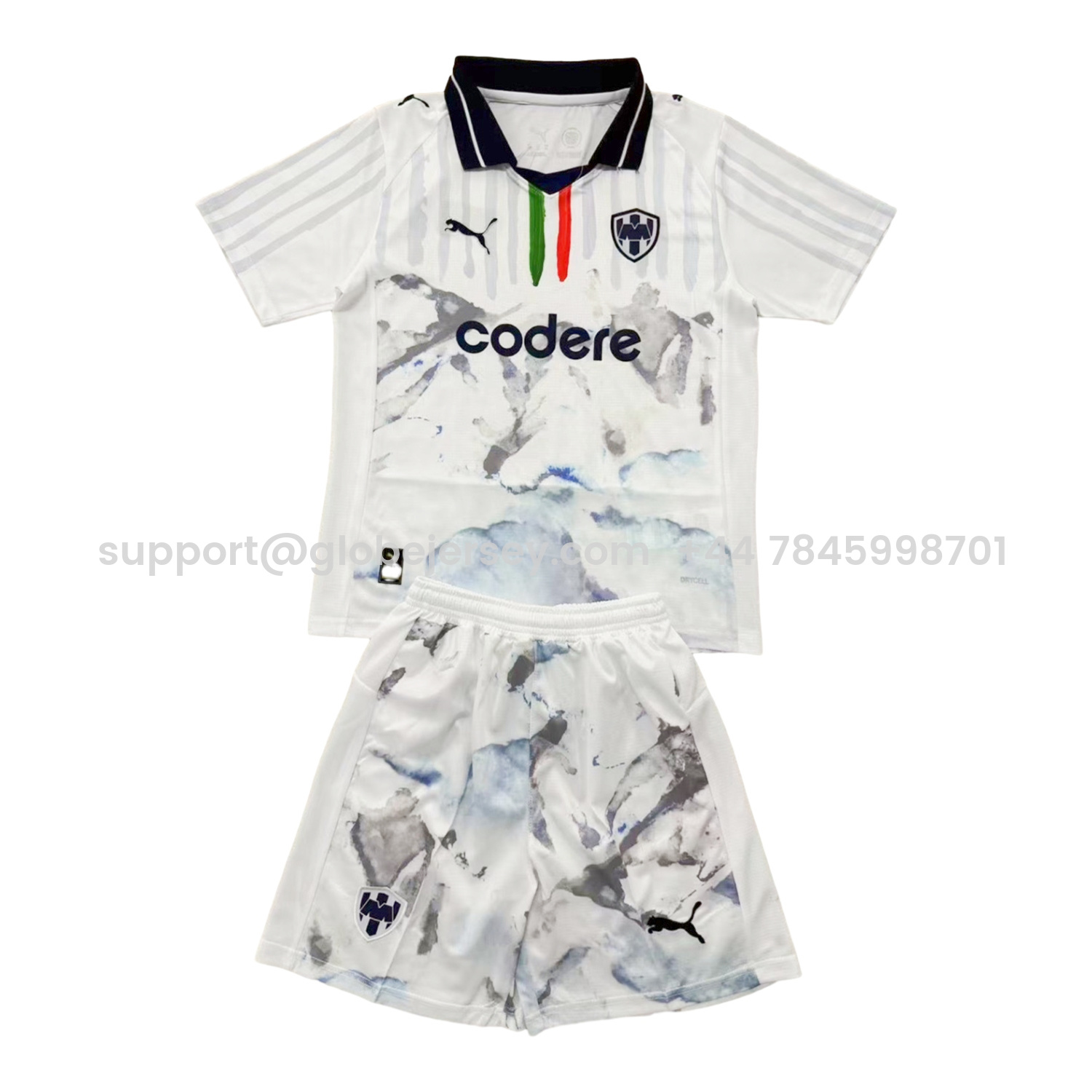 Rayados Monterrey 25-26 Club World Cup Away White Men's Adult Jersey Set - Fans Version