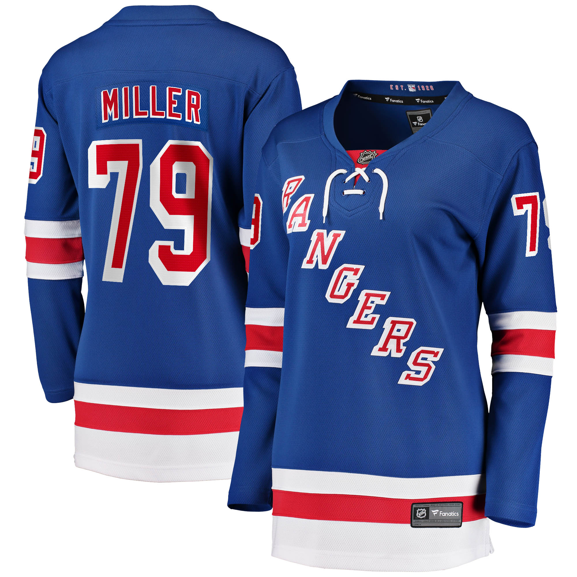 K’Andre Miller New York Rangers Fanatics Women’s Home Breakaway Jersey – Blue