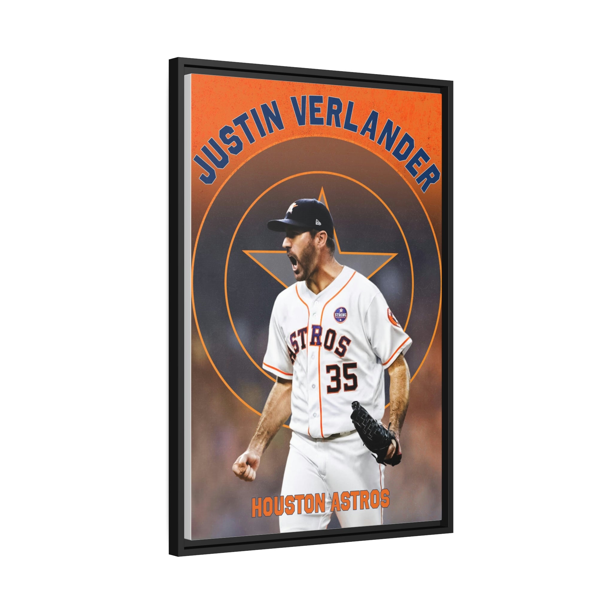 Justin Verlander Houston Astros Cy Young Winner Premium Wall Art Framed Canvas