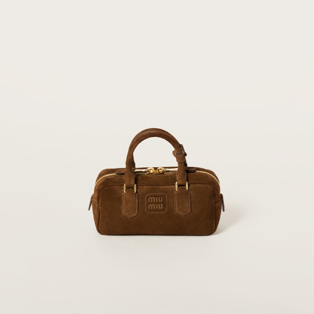 Arcadie padded suede top-handle bag