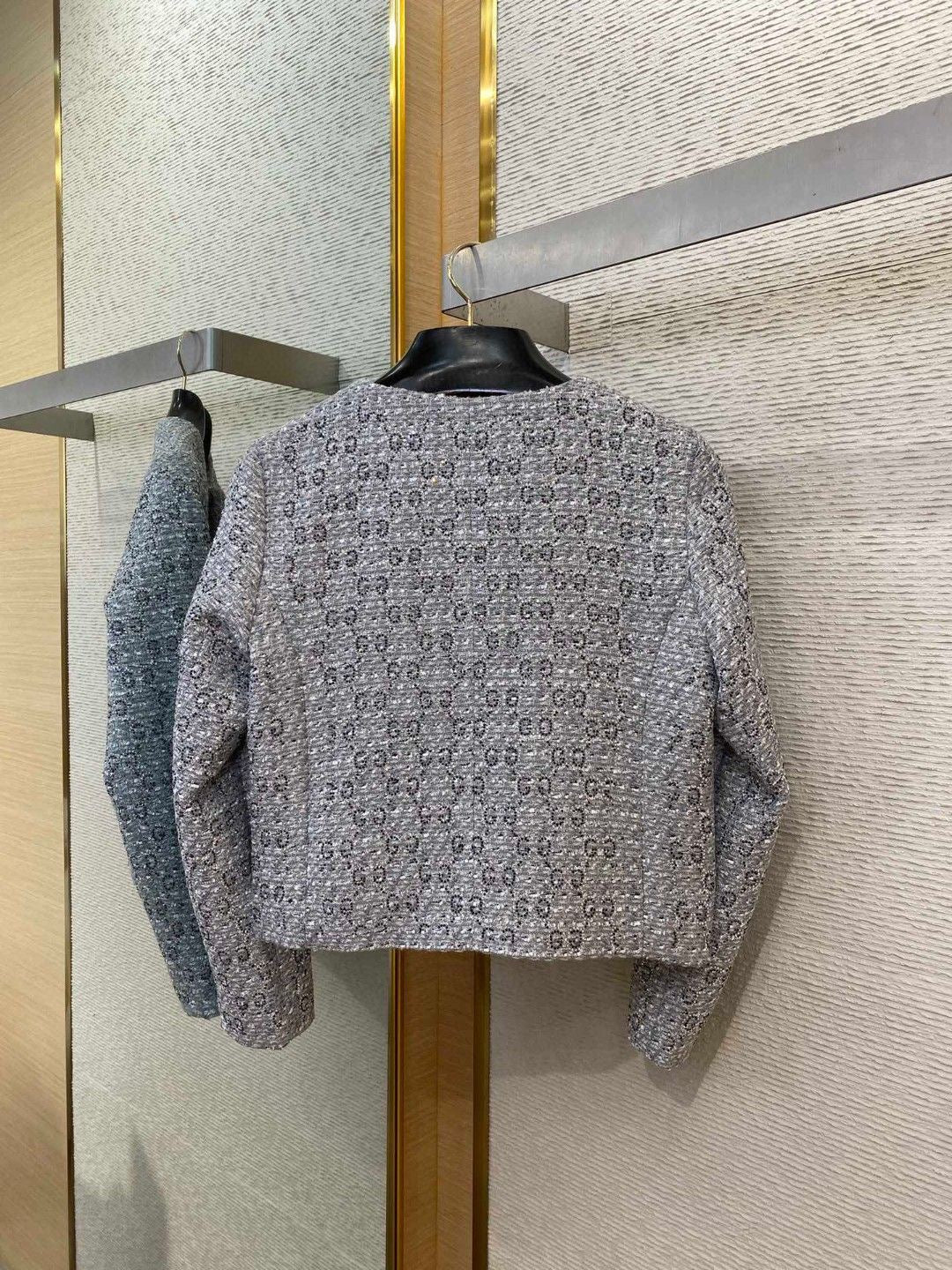 Jacquard diamond jacket