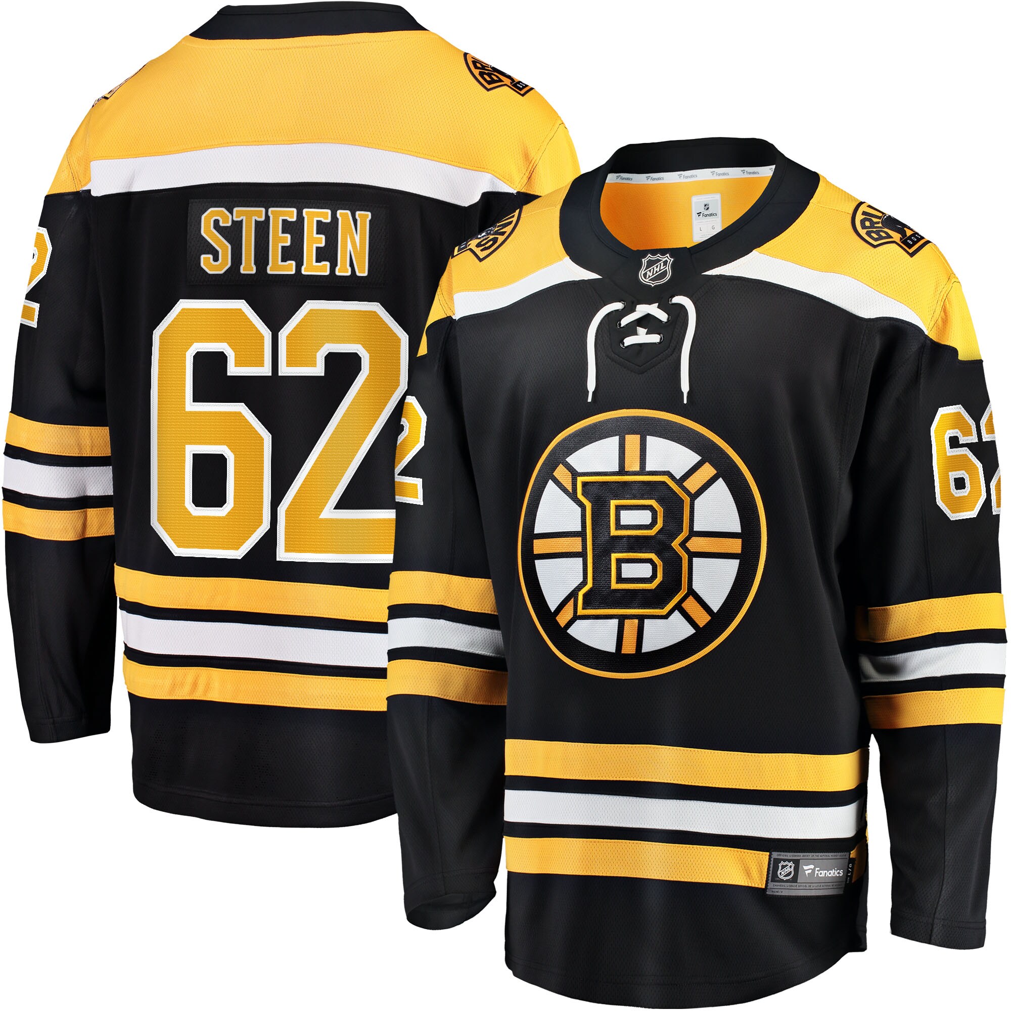 Oskar Steen Boston Bruins Fanatics Home Breakaway  Jersey – Black