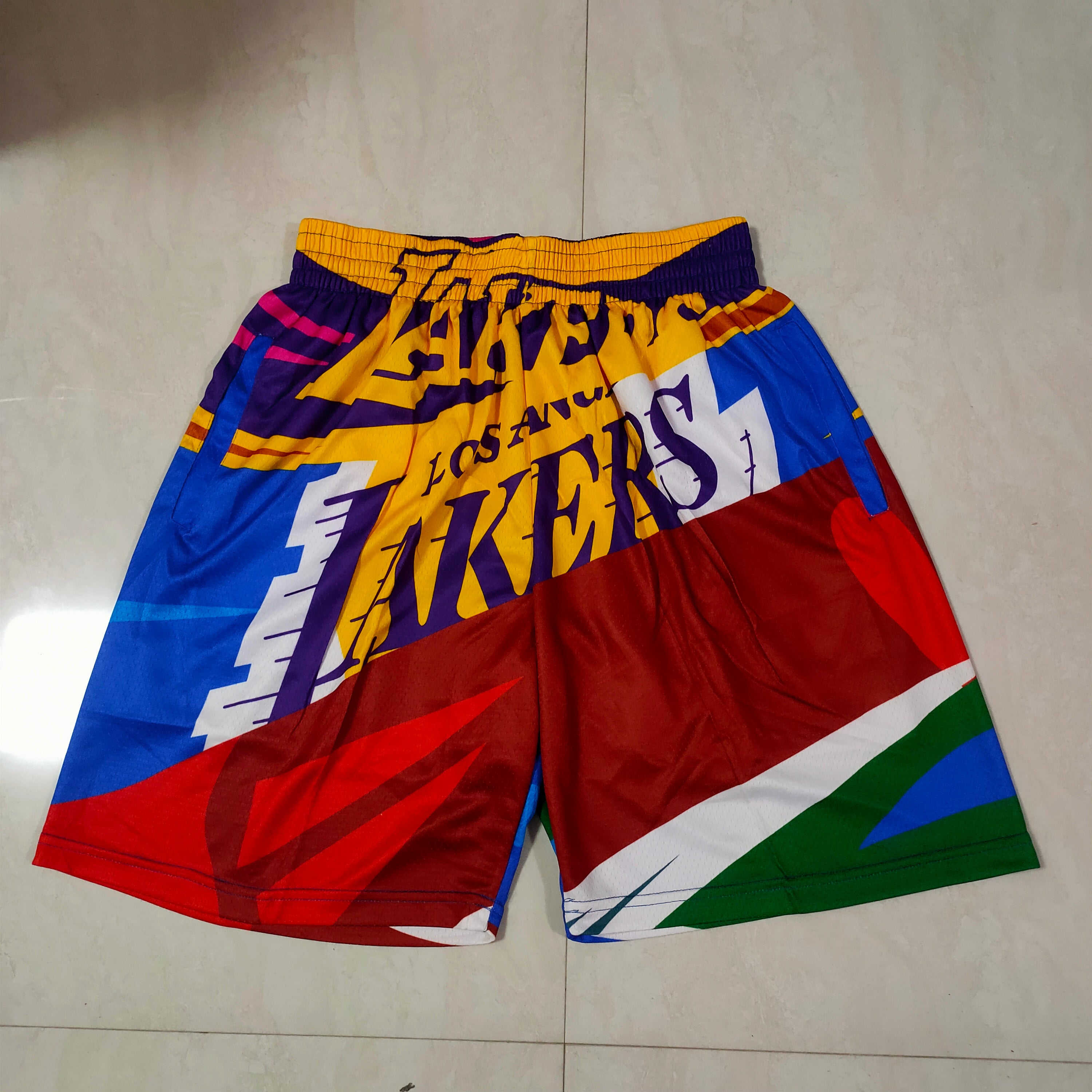 Los Angeles Lakers purple mitchell&ness pocket shorts