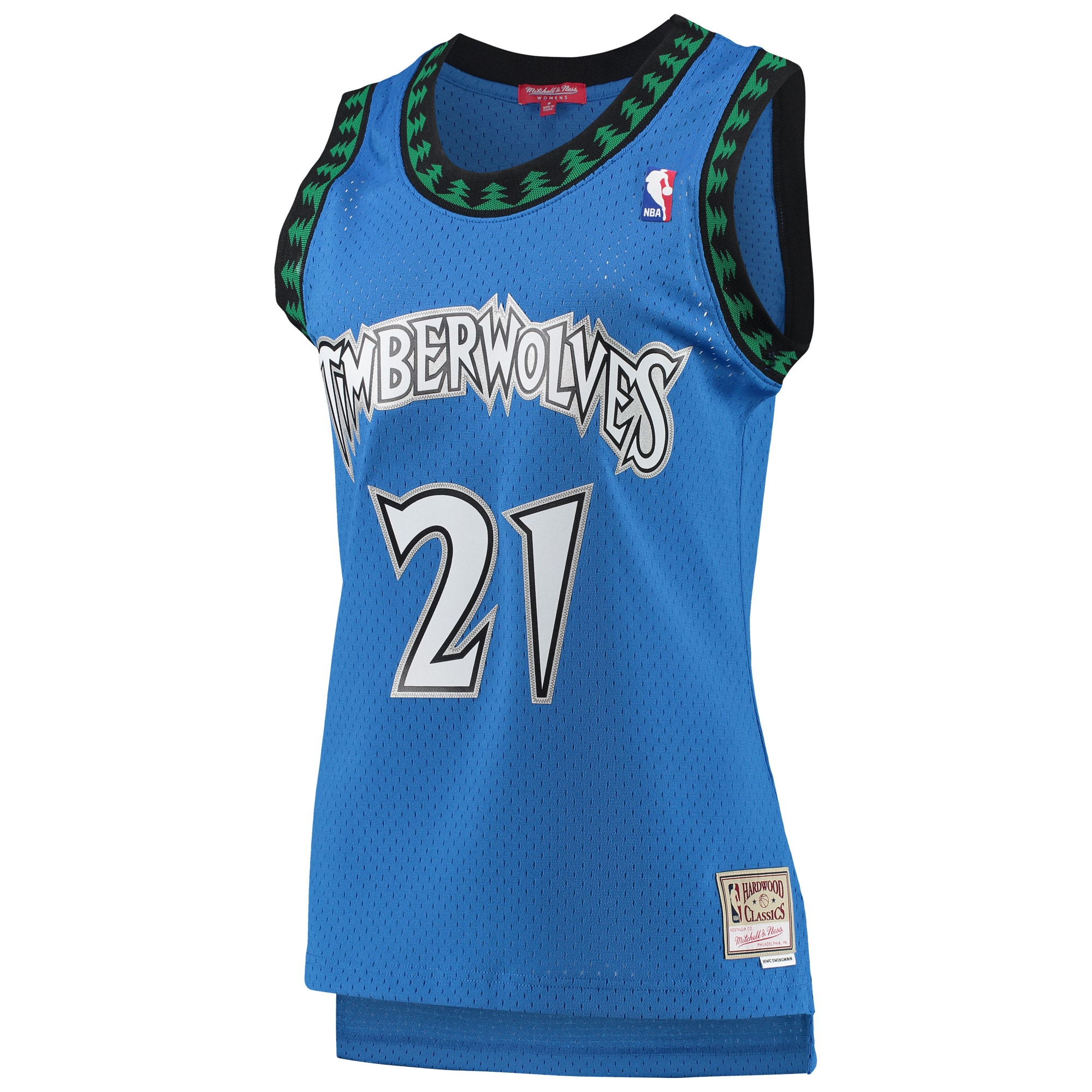 Women's Minnesota Timberwolves Kevin Garnett Mitchell & Ness Blue Hardwood Classics Swingman Jersey