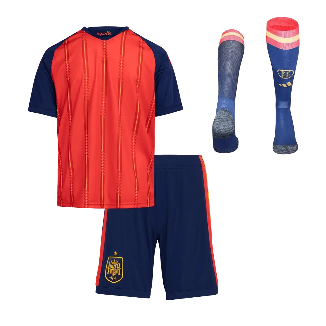 Spain Kid's 2026 Home Full Soccer Kit - Jersey+Shorts+Socks