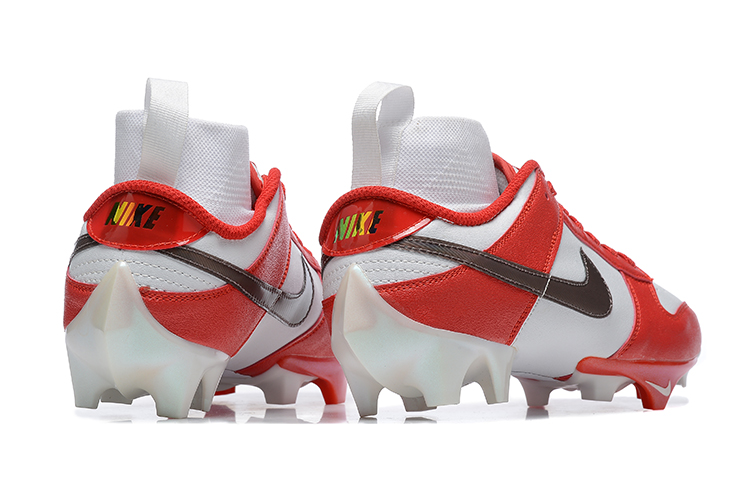 New full knitted shock-absorbing, non-slip and wear-resistant rugby shoes white and red