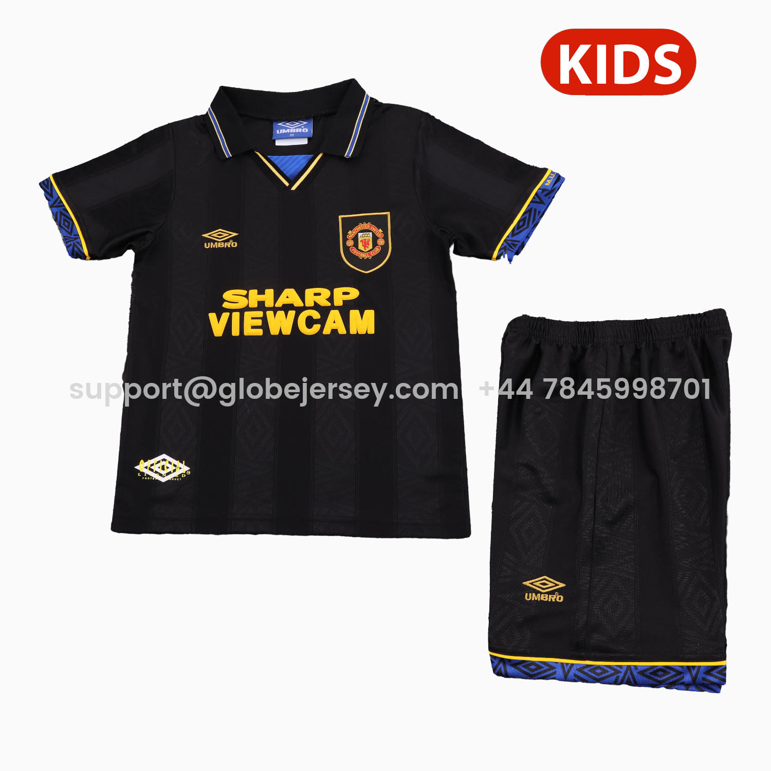 Retro Manchester United 93-95 Away Kids Kit