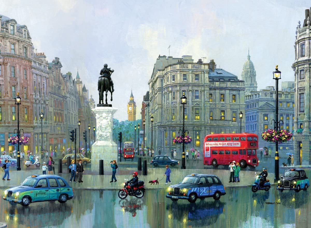 Rainy Day in London – 500 Piece Jigsaw Puzzle (Ravensburger)