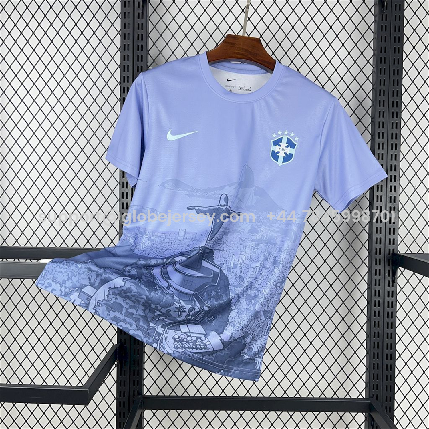 Brazil 25-26 Light Purple Jesus Statue Special Jersey - Fans Version