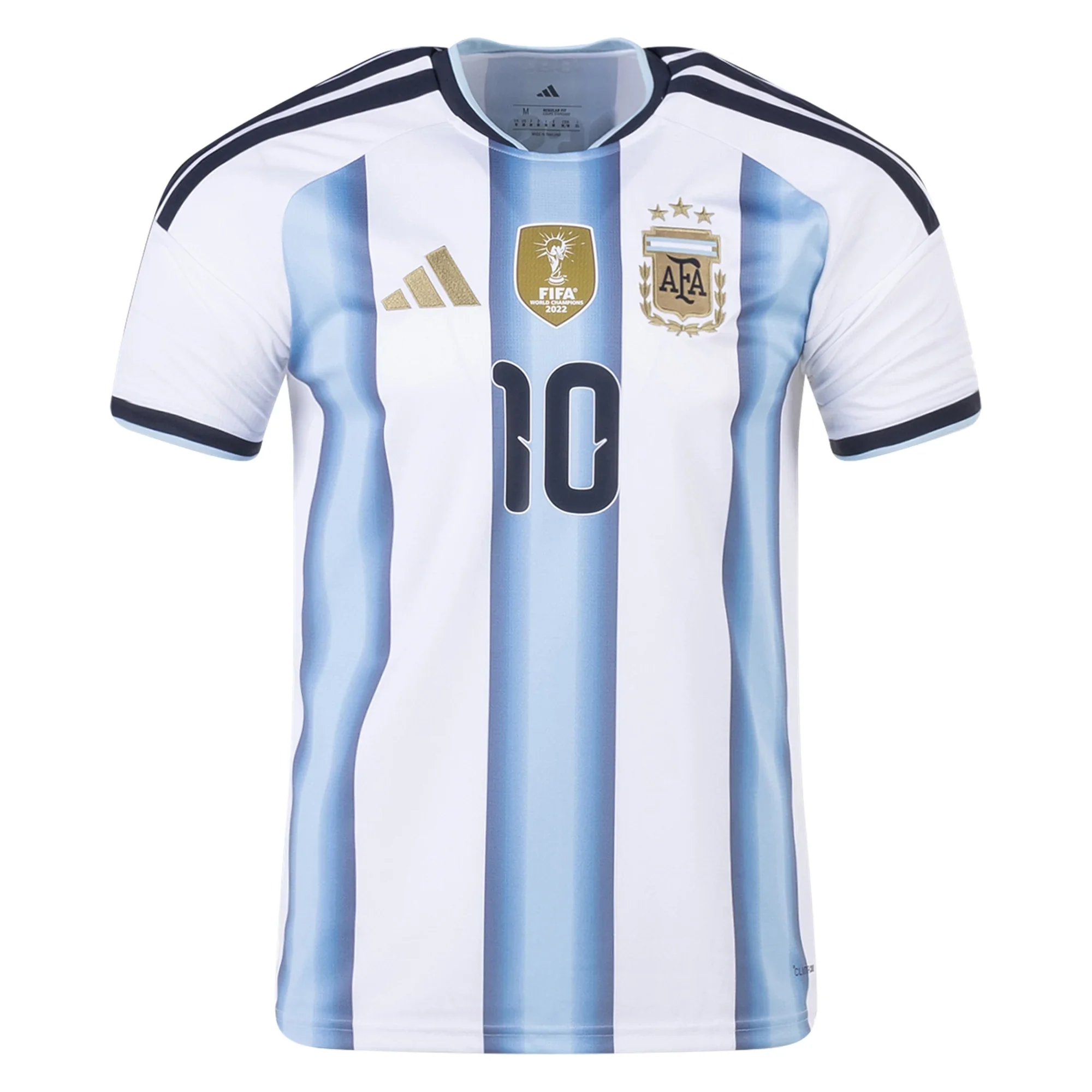 adidas Youth Argentina Lionel Messi Home Jersey w/ World Cup Champion Patch 2026 (White/Icey Blue)