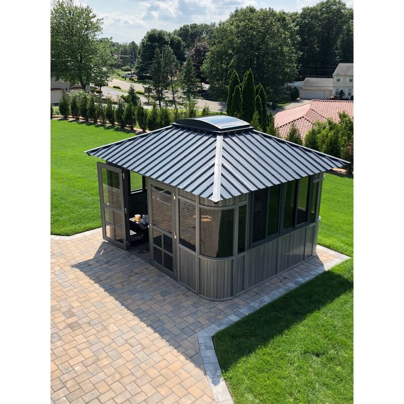 Colorado 13.5 Ft. W x 11.5 Ft. D Aluminum Patio Gazebo Gazebo