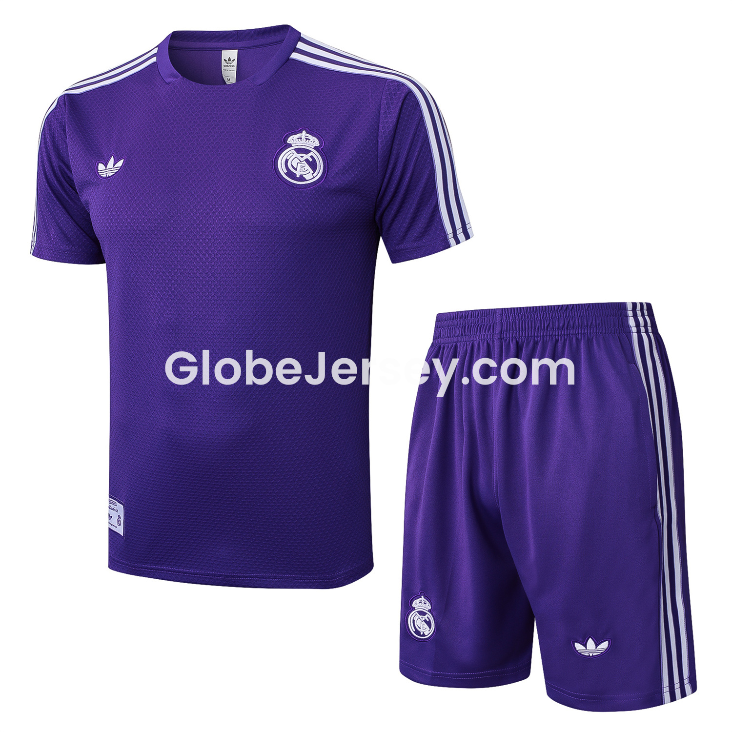 Real Madrid 25-26 Throwback Trefoil Short-Sleeve Training Set - Purple