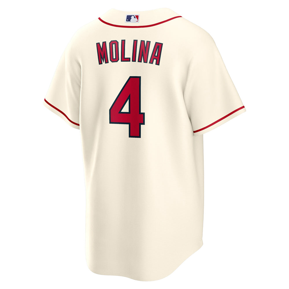 Men's St. Louis Cardinals Yadier Molina Alternate Player Name Jersey - Cream