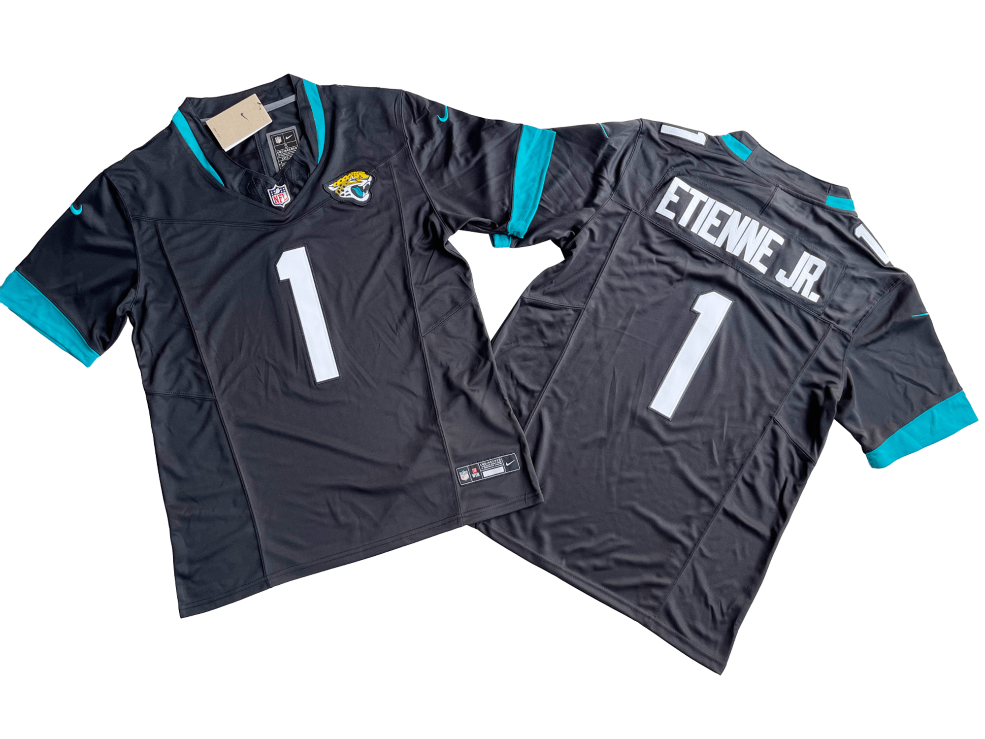 Jacksonville Jaguars 1# Travis Etienne Jr Nike Vapor F.U.S.E. Limited Jersey