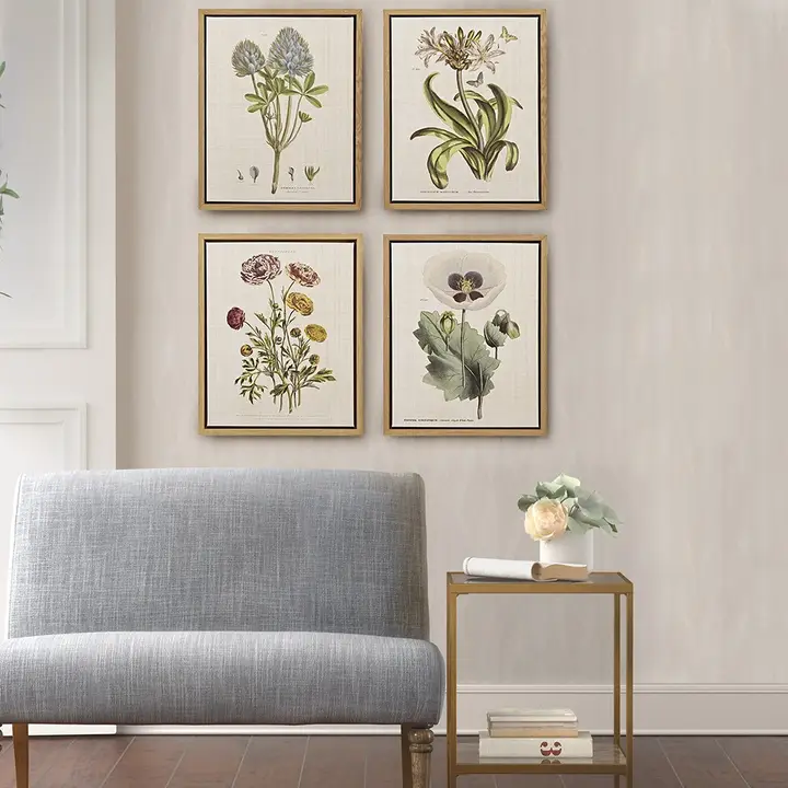 Botanical Linen Canvas Wall Art