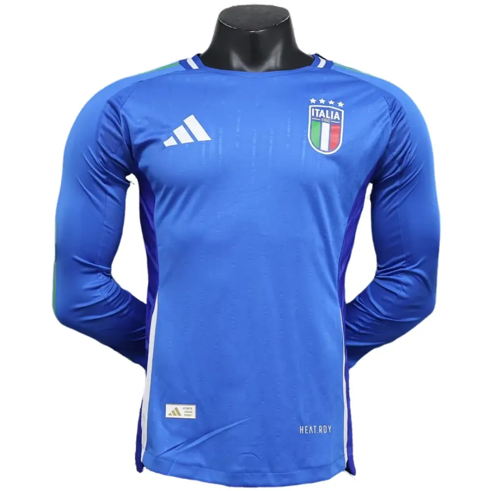 2024/25 Italy Home Player Version Long Sleeve Jersey 1:1 Thailand Quality