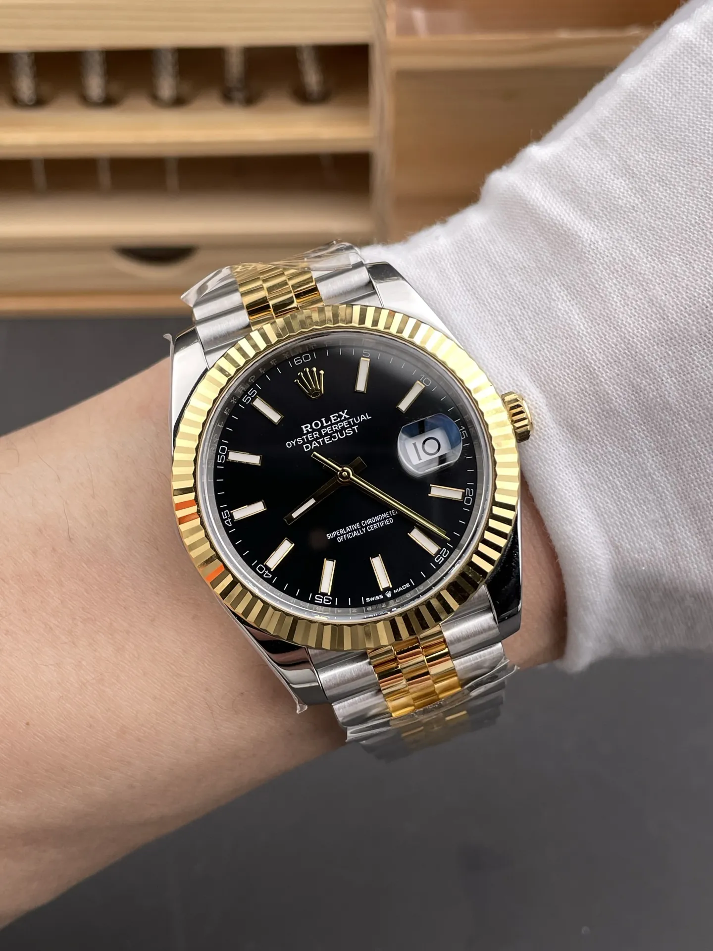 Rolex Datejust Two-Tone Black 41mm