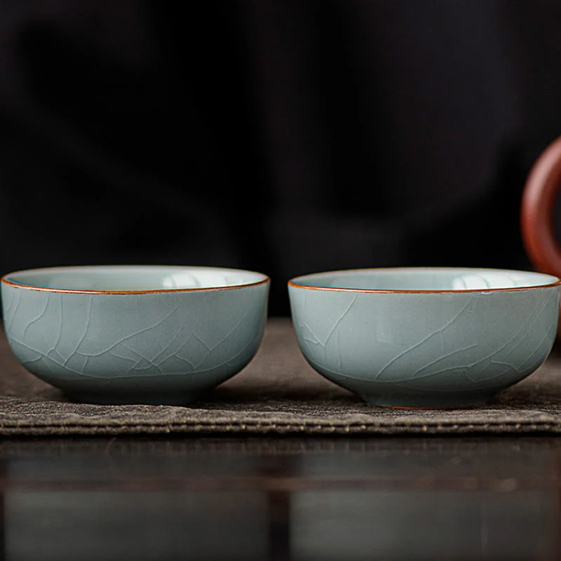 Buddha Stones Hand Painted Koi Fish Ceramic Teacup Kung Fu Tea Cup 50ml