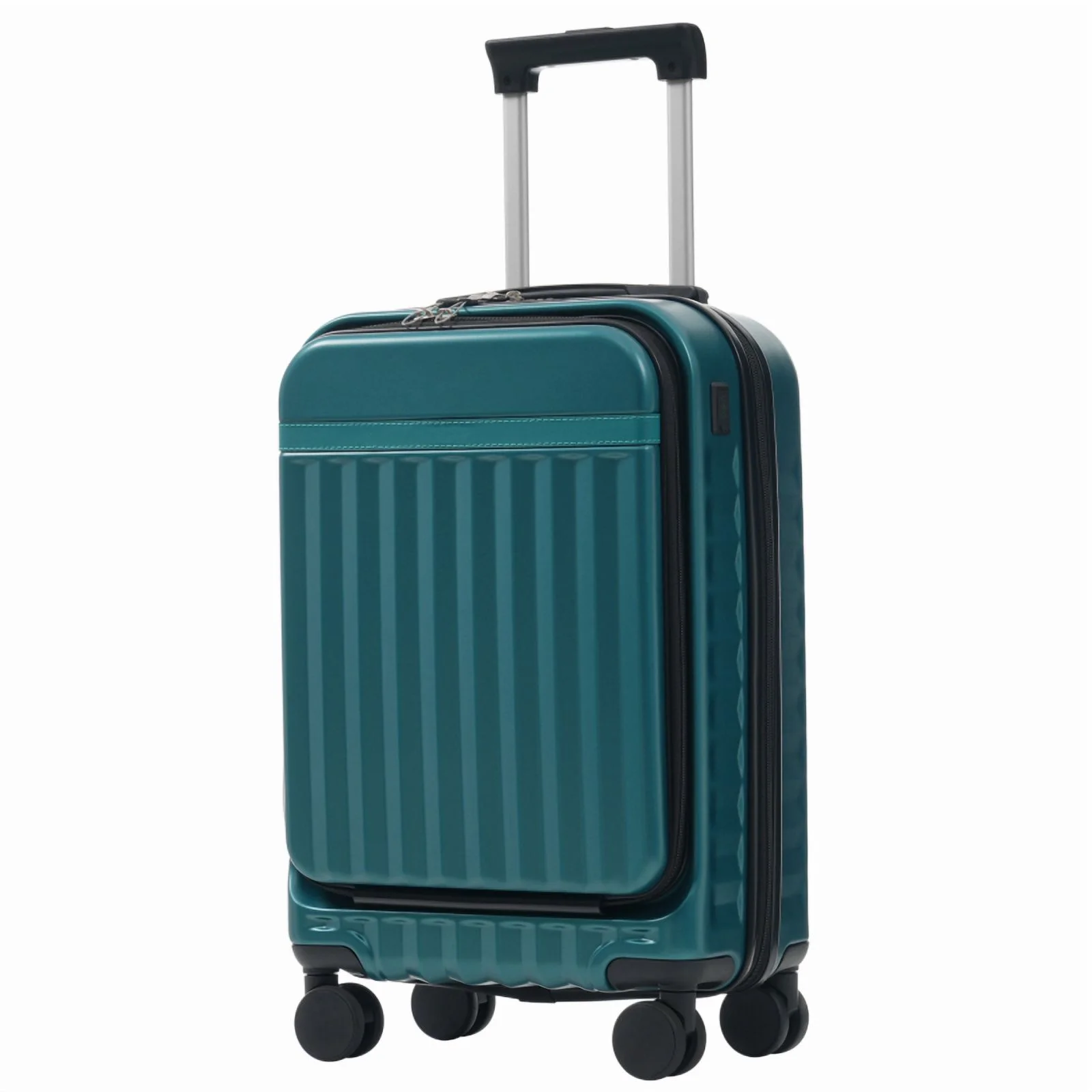 Front Opening Luggage Set 3 Piece, Hardside Carry on Suitcase with USB Port, Expandable Luggage with Handle Bag Spinner Wheels TSA Lock