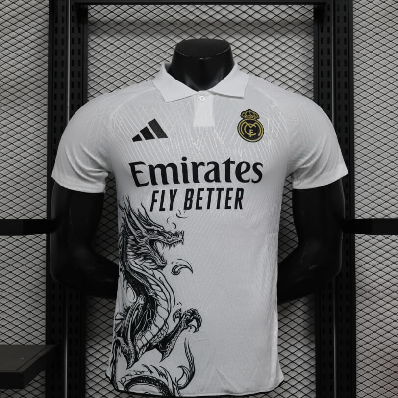 2024/2025 Player Version Real Madrid Special Edition White Dragon Football Shirt 1:1 Thai Quality