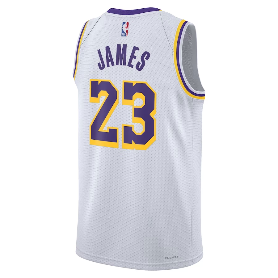 Unisex Los Angeles Lakers LeBron James  White Swingman Jersey - White
