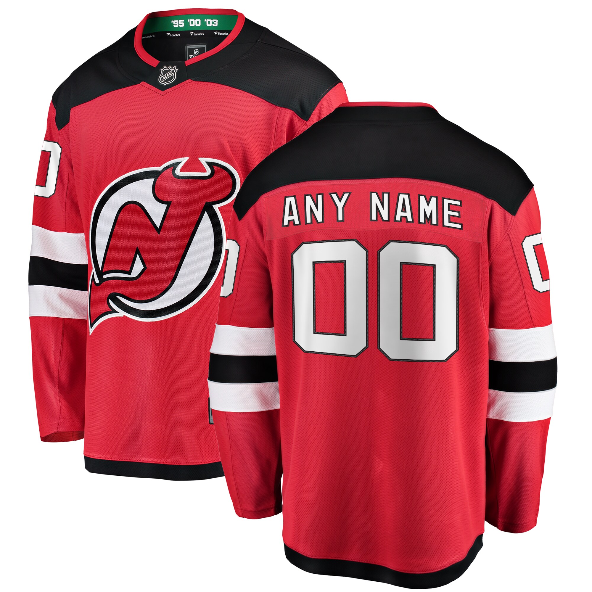 New Jersey Devils Fanatics Home Breakaway Custom Jersey – Red