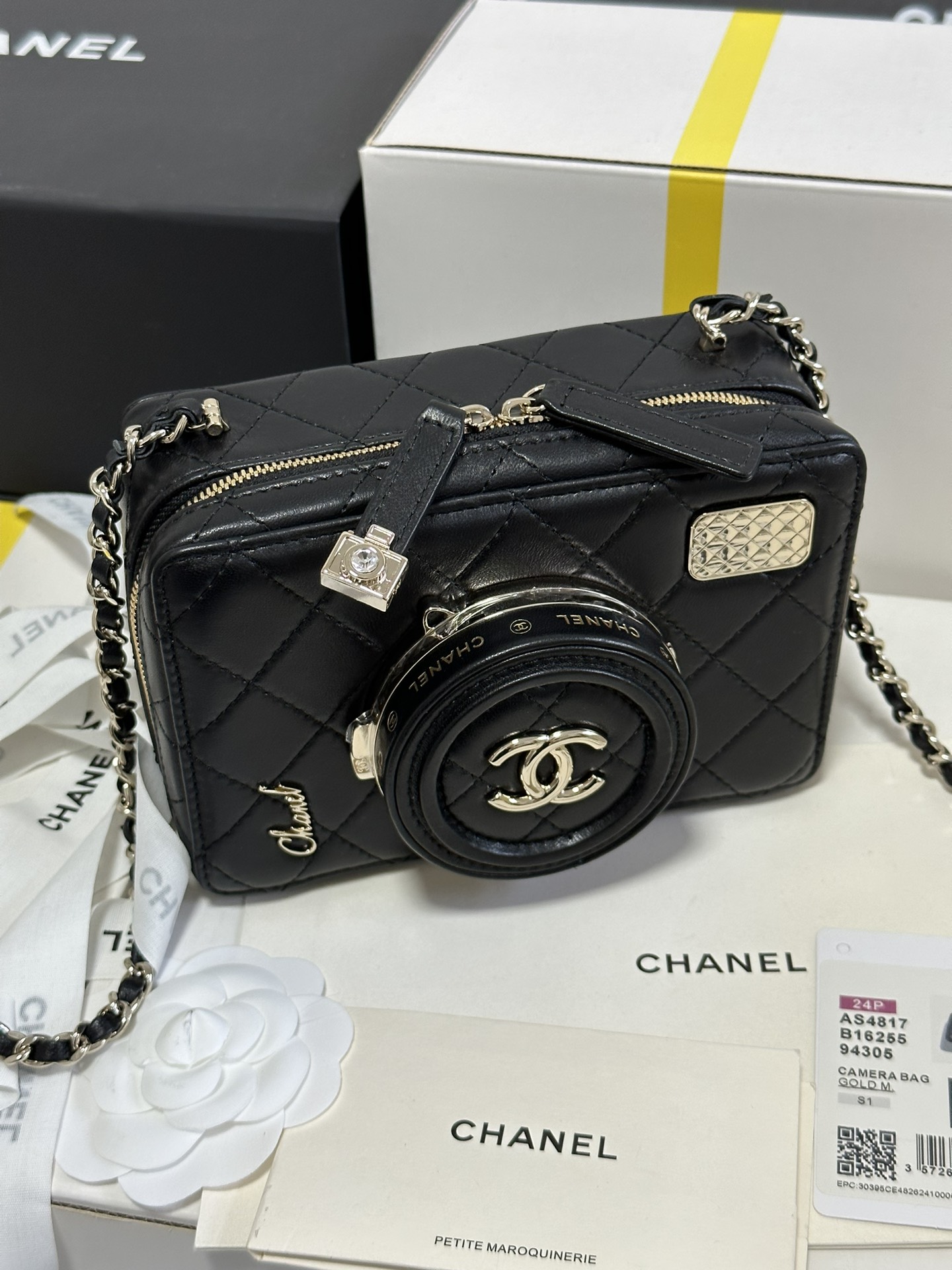 [15A] Chanel 24S Lambskin Quilted Coco Click Camera Bag