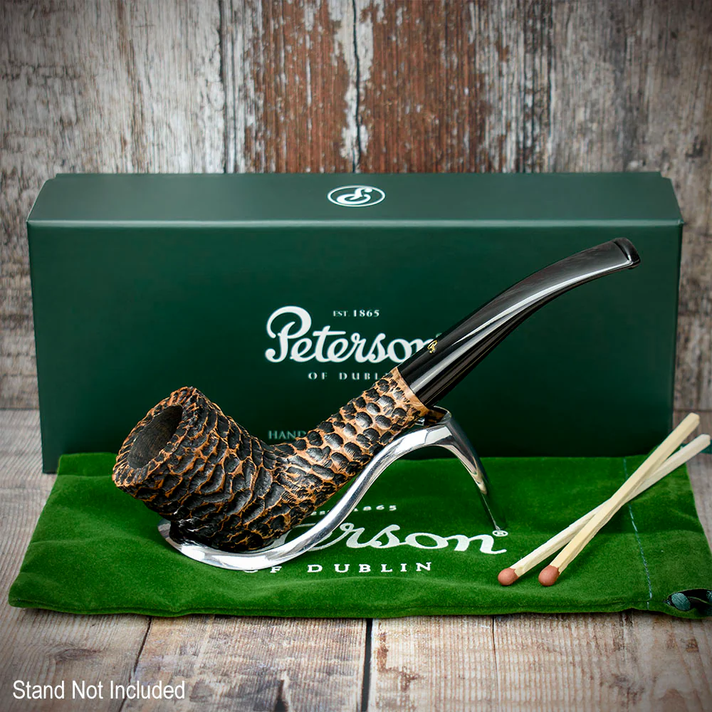Peterson of Dublin Aran Rusticated Briar Smoking Pipe - Shape No.268
